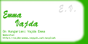 emma vajda business card